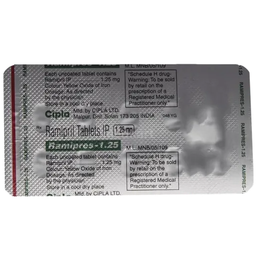 ramipres 1.25mg tablet 10's